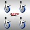 Service Caster 5 Inch 316SS Blue Poly Swivel 1-7/8 Inch Expanding Stem Caster Set Lock Brake SCC-SS316TTLEX20S514-PPUB-BLUE-178-4 - alternate 3